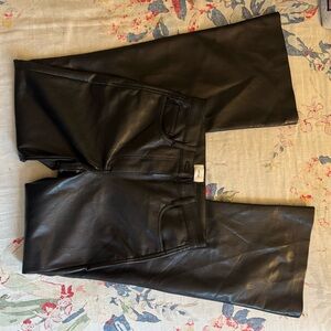 Black Faux Leather Pants Aritzia Wilfred